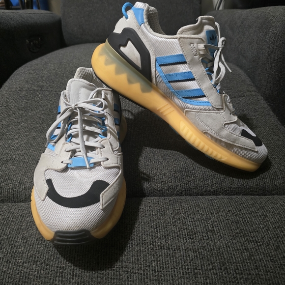 Adidas Gray and Blue Sneakers main image 4